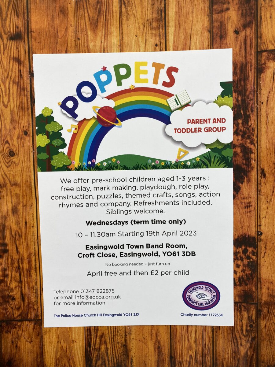poppets advertising leaflet