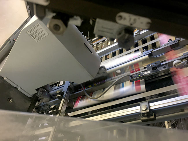 folding machine at local printers